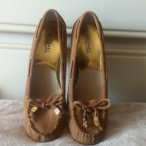 Michael Kors suede leather wedge